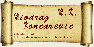 Miodrag Končarević vizit kartica